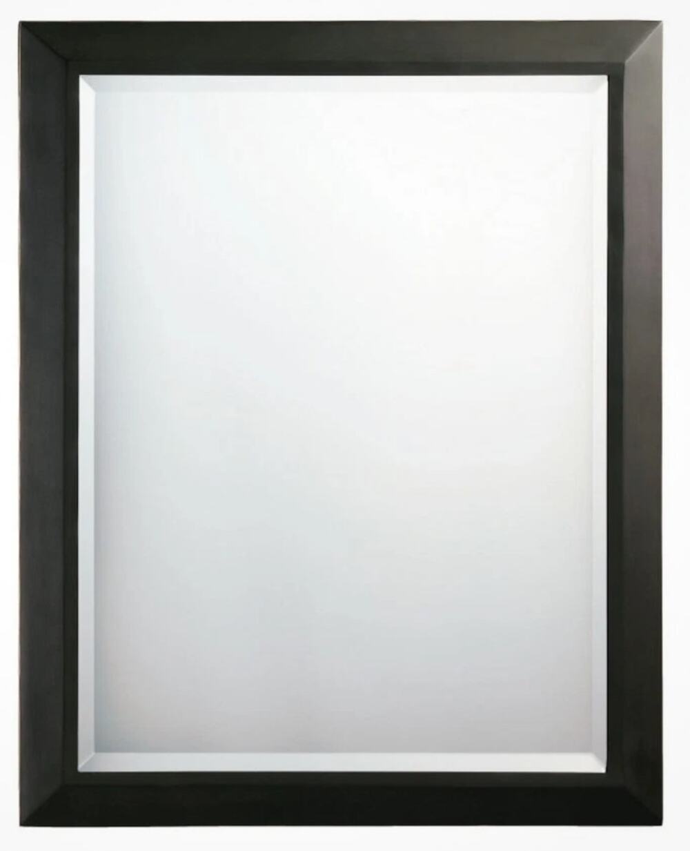 🪞 NEW Kichler Black Steel Bathroom Mirror 24x30 Rectangular Modern Minimalist